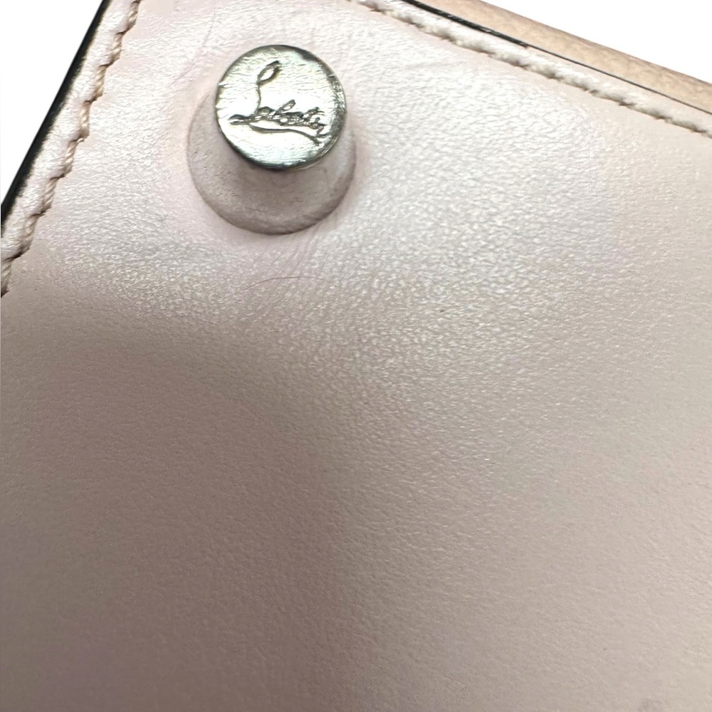 Christian Louboutin Calfskin Loubinthesky Medium Paloma Beige Pink 2way Satchel - Picture 8 of 16